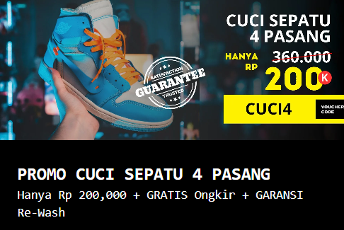 Paket Laundry Sepatu Murah (4 Pasang) — gambar 1